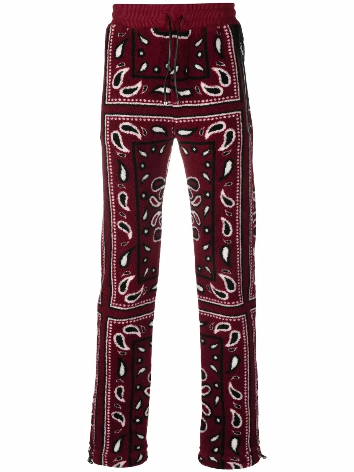 AMIRI バンダナペイズリーフリースパンツ - レッド - 画像1