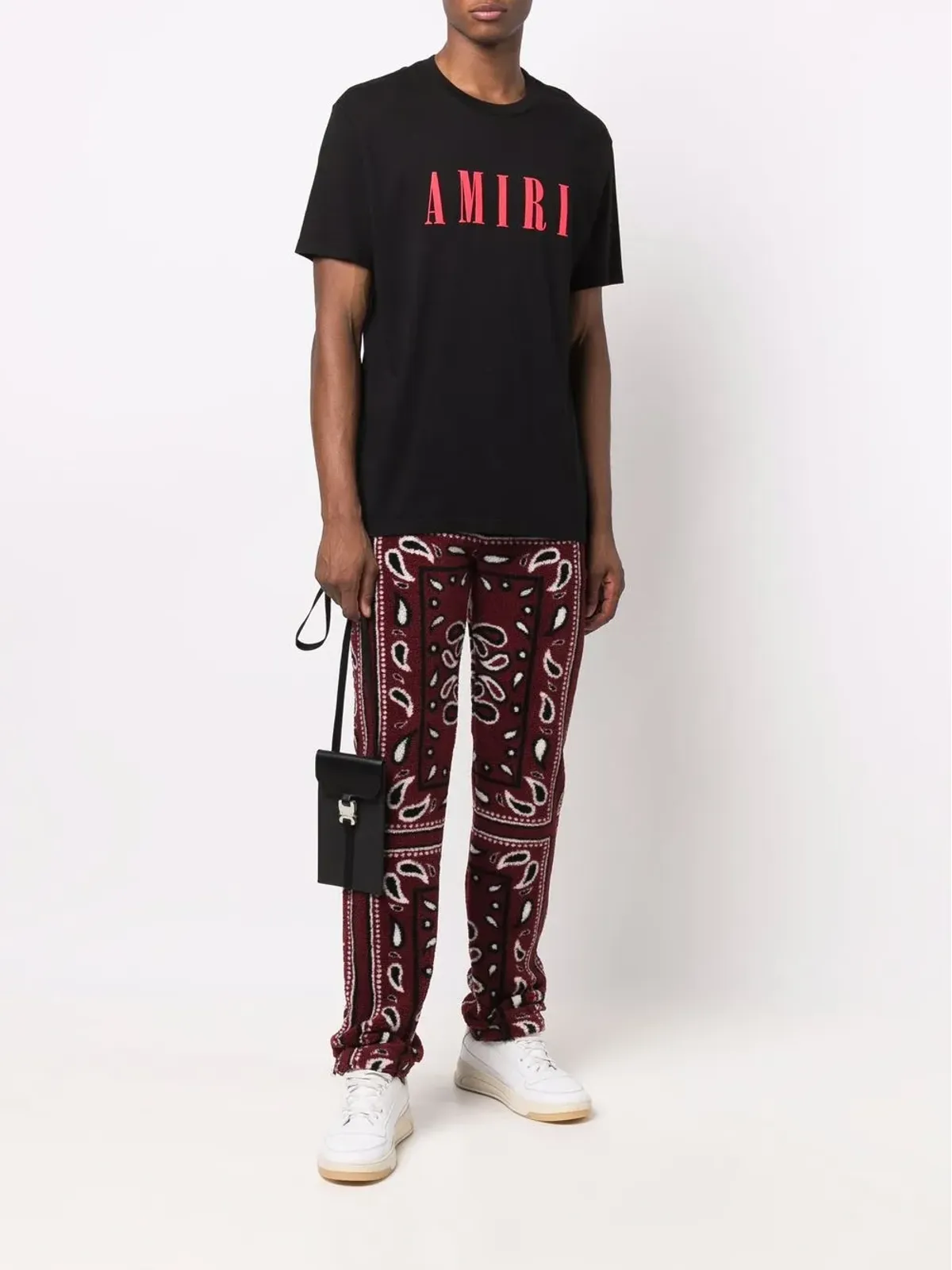 AMIRI バンダナペイズリーフリースパンツ - レッド - 画像2