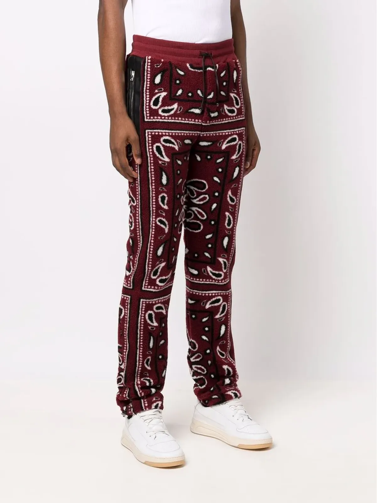 AMIRI バンダナペイズリーフリースパンツ - レッド - 画像3