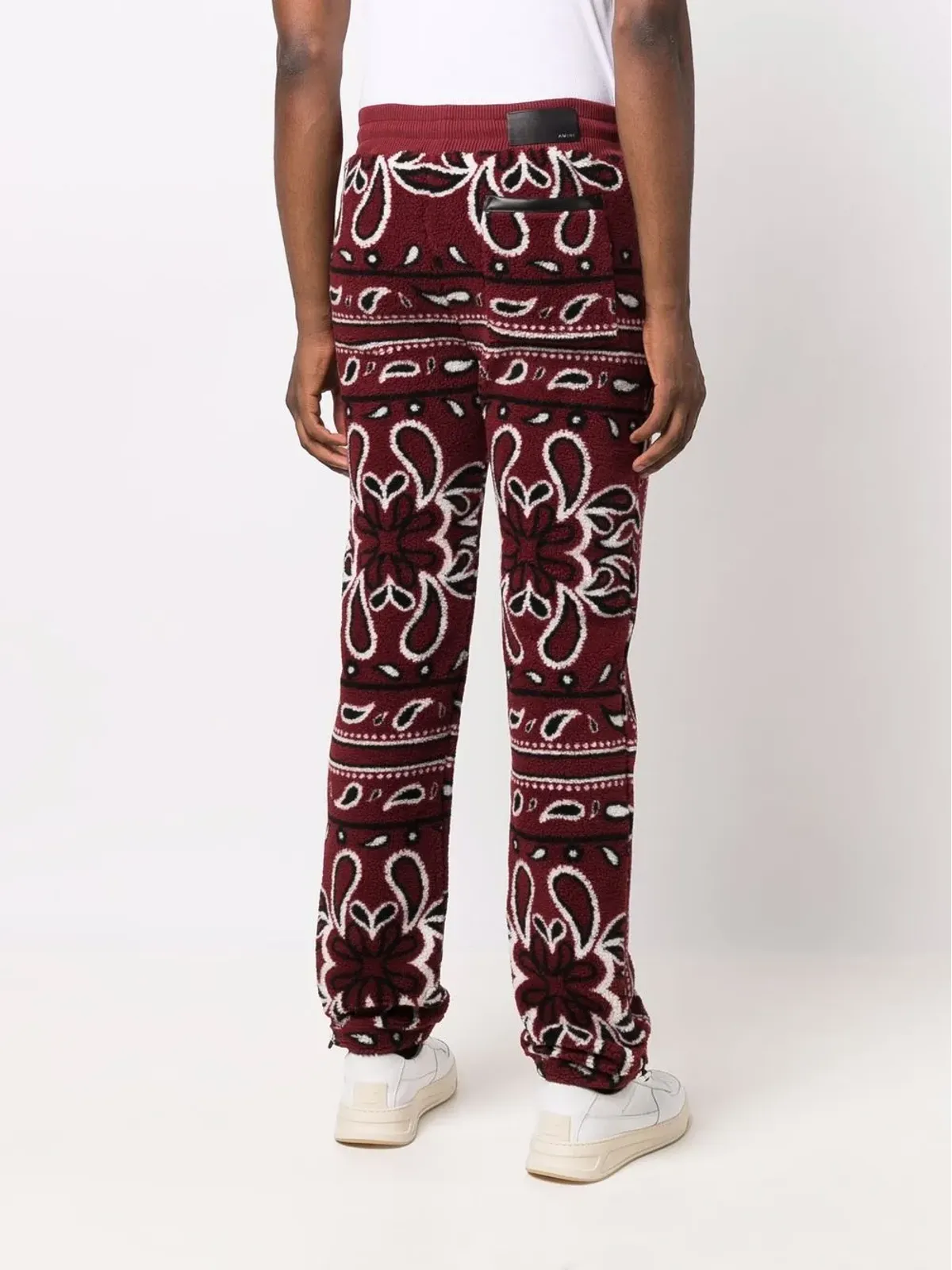 AMIRI バンダナペイズリーフリースパンツ - レッド - 画像4