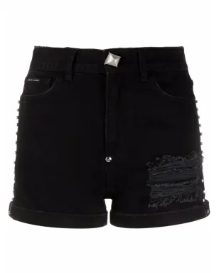 Philipp Plein ストーンズデニムホットパンツ - サムネイル1