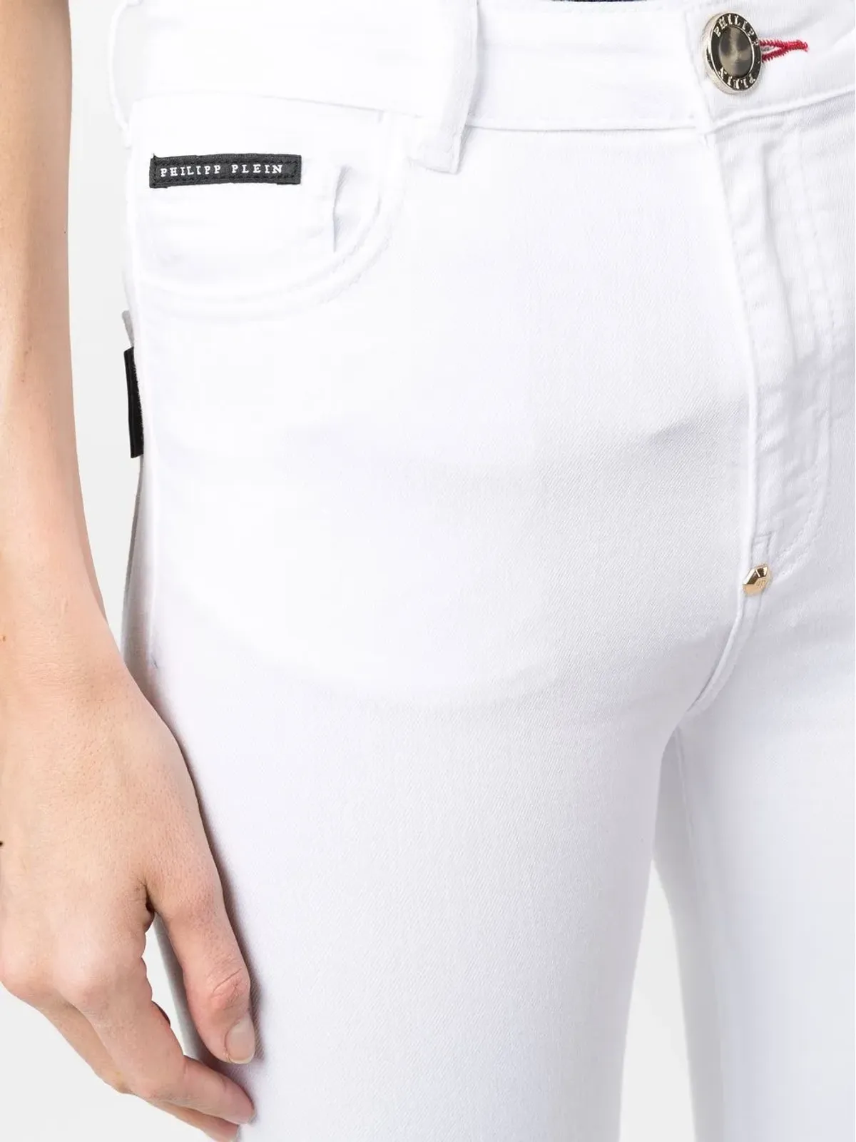 Philipp Plein 刺繍スカル柄スキニージーンズ - 画像5
