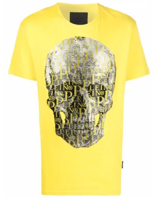 Philipp Plein ビーズロゴ・スカルTシャツ - Yellow - サムネイル1