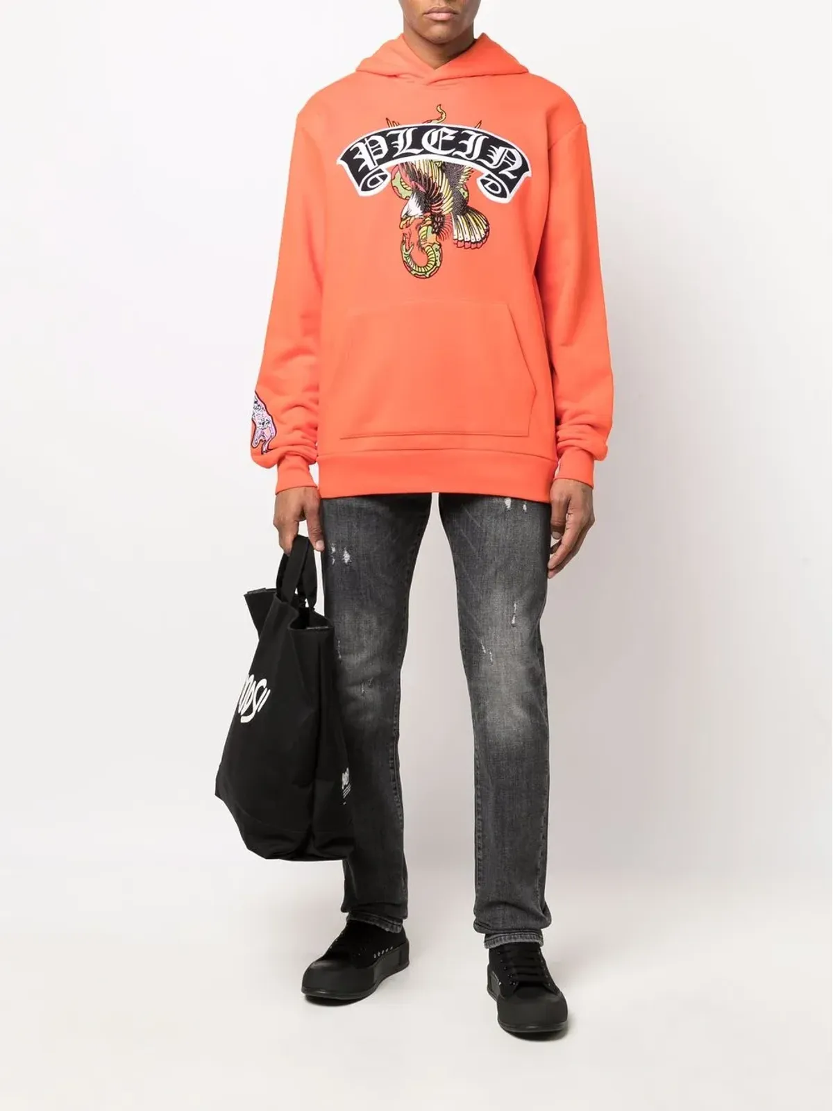 Philipp Plein 刺繍ロゴ付きフーディー - 画像2