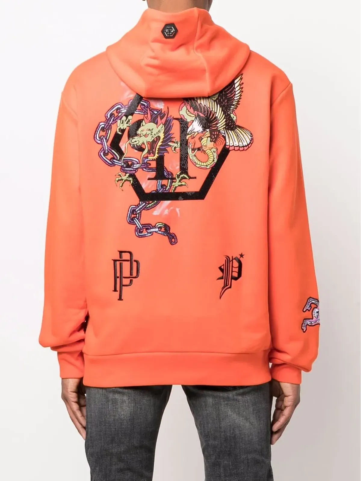 Philipp Plein 刺繍ロゴ付きフーディー - 画像4