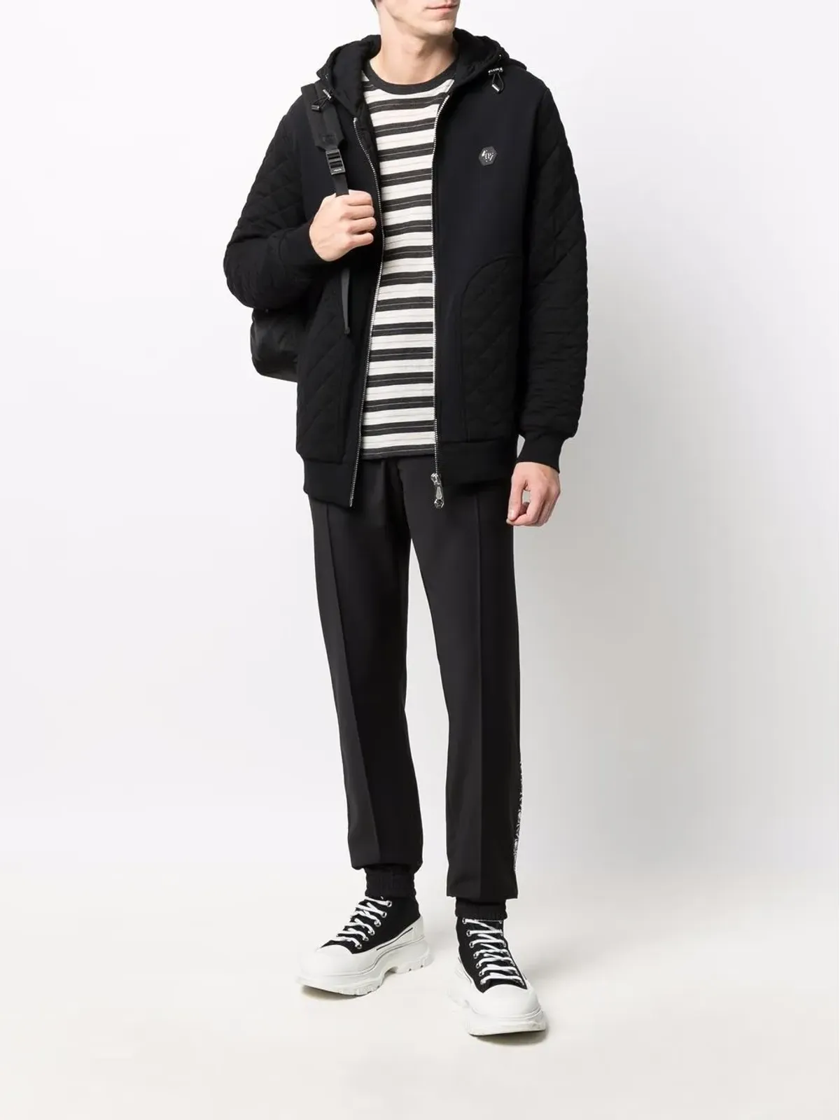 Philipp Plein スカルモチーフ ラインストーン トラックパンツ - ブラック - 画像2