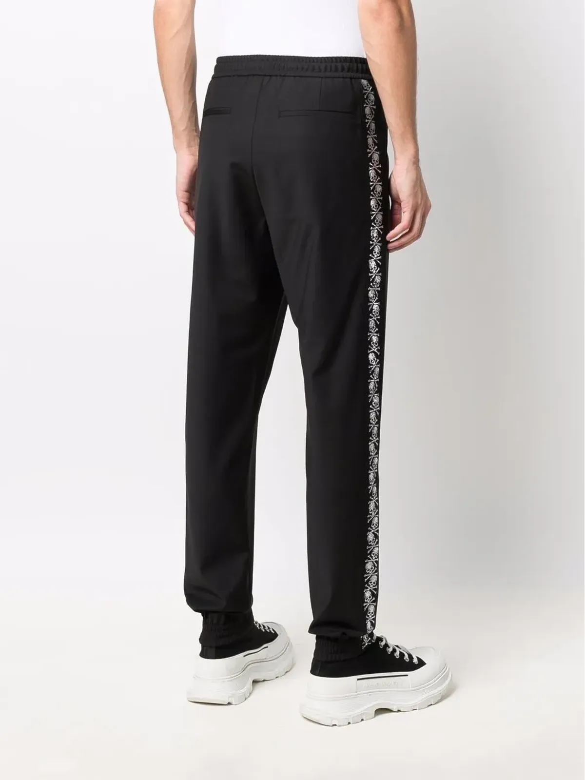 Philipp Plein スカルモチーフ ラインストーン トラックパンツ - ブラック - 画像4