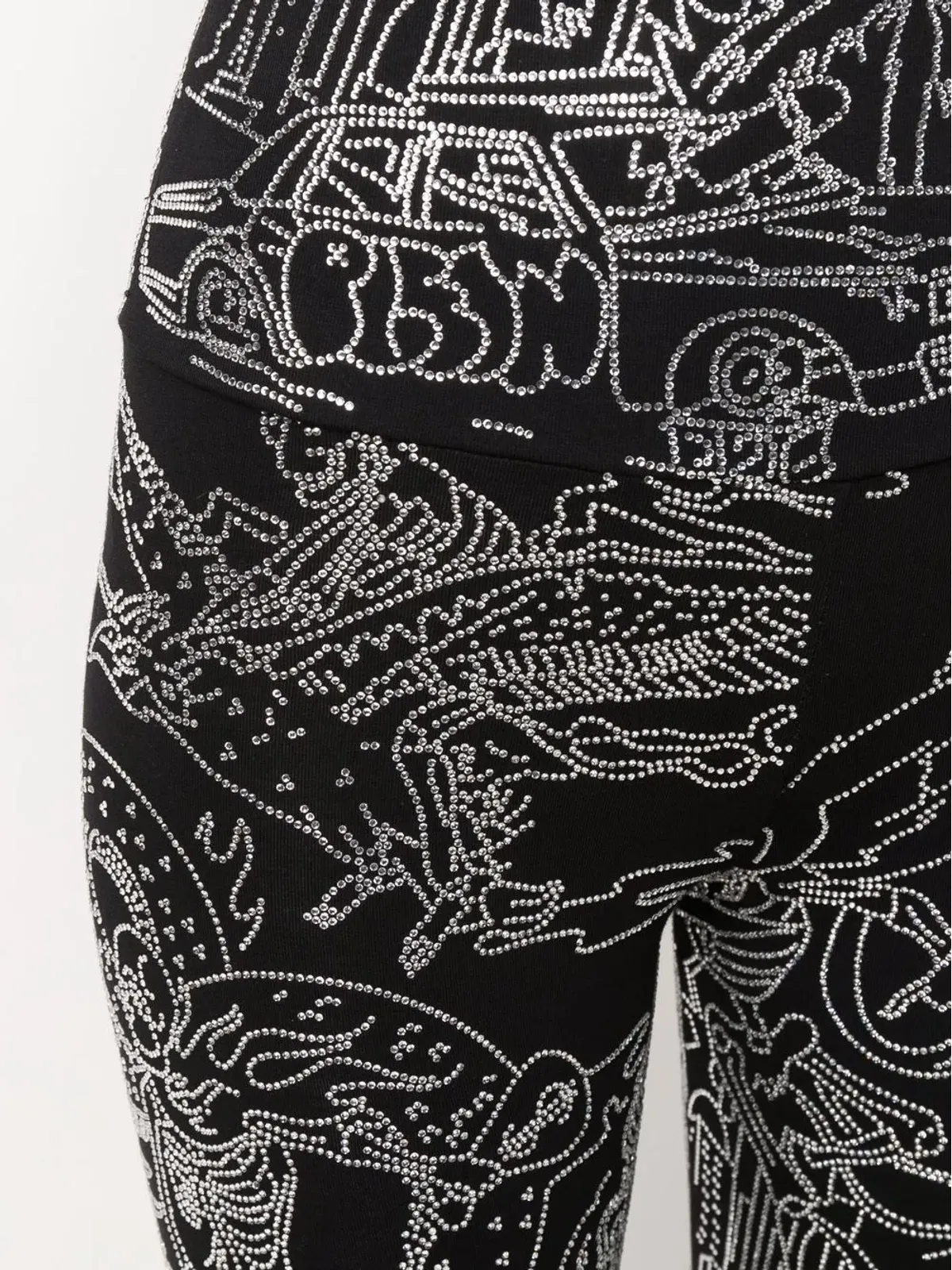 Philipp Plein タトゥープリント・エンブリッシュド・レギンス - ブラック - 画像5