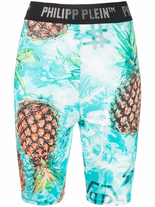 Philipp Plein Philipp Plein パイナップルストーンズ サイクリングショーツの商品画像