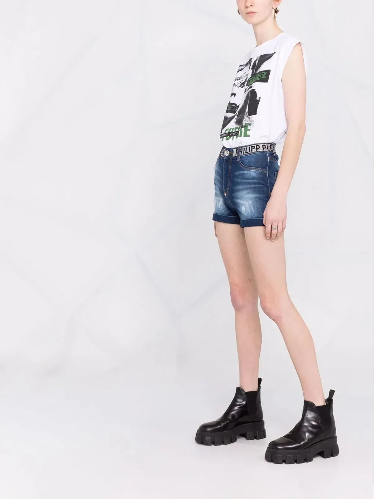 Philipp Plein ストーンズ ホットパンツ - 画像4