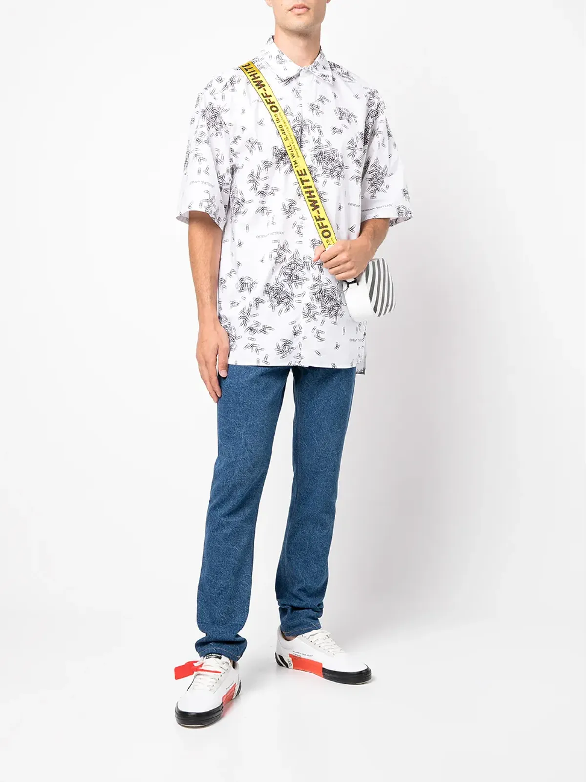 Off-White ペーパークリッププリント コットンシャツ - 画像2