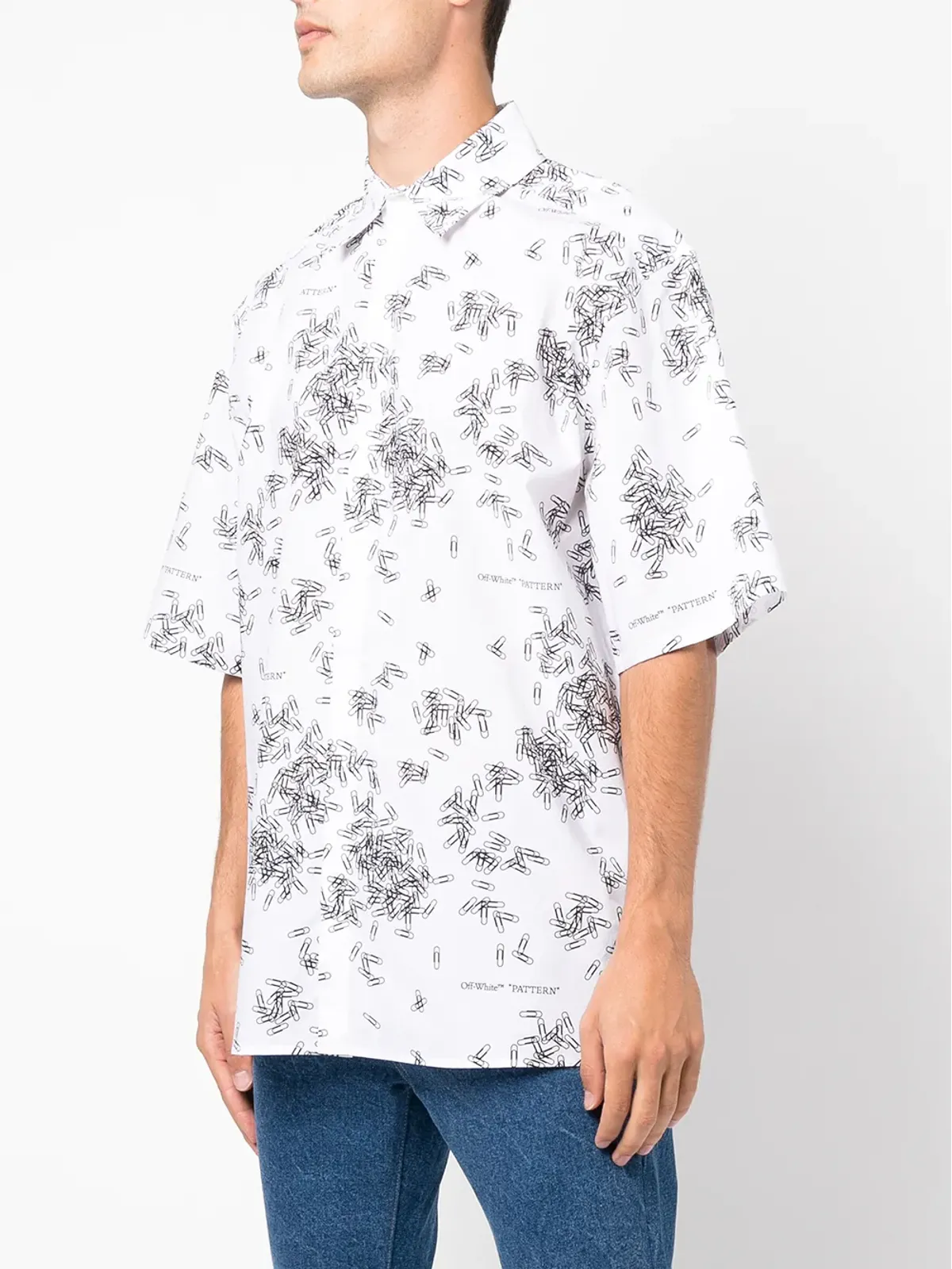 Off-White ペーパークリッププリント コットンシャツ - 画像3