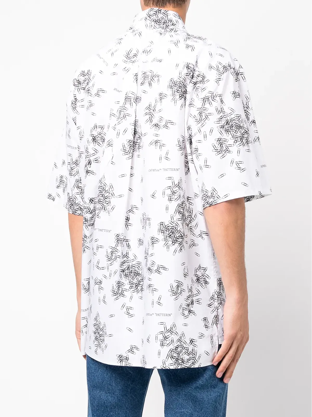 Off-White ペーパークリッププリント コットンシャツ - 画像4