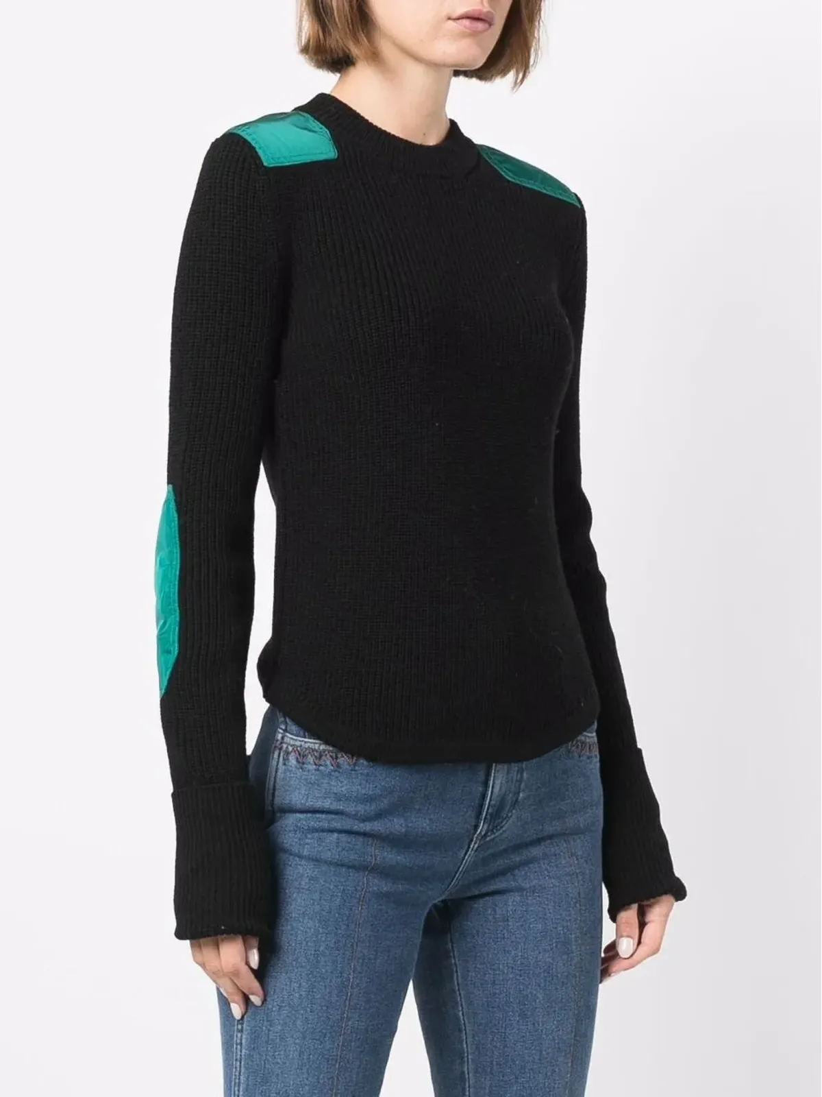 ISABEL MARANT ツートーン編みニットジャンパー - 画像3