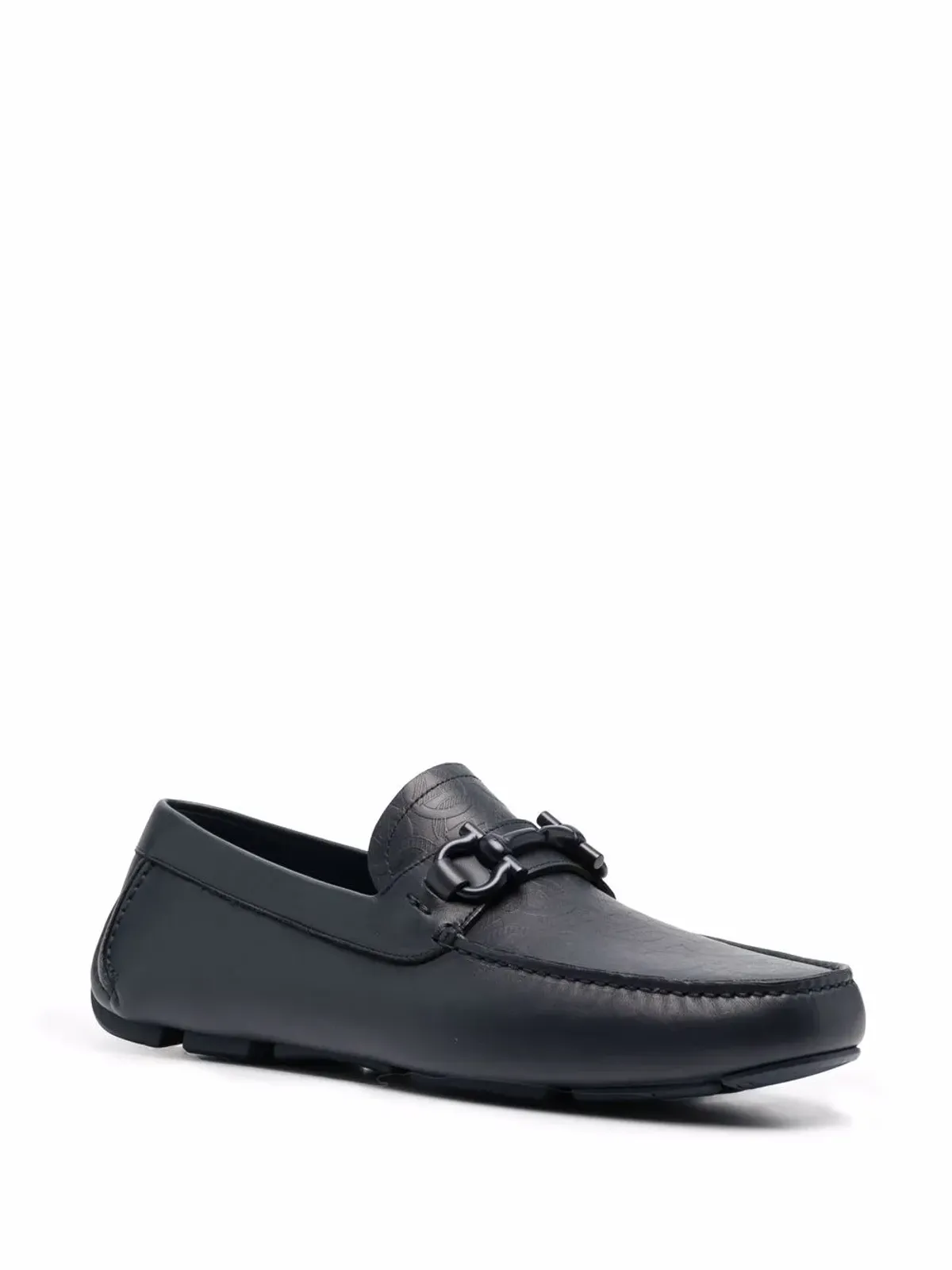 Ferragamo エンボスロゴ レザー ローファー - 画像2