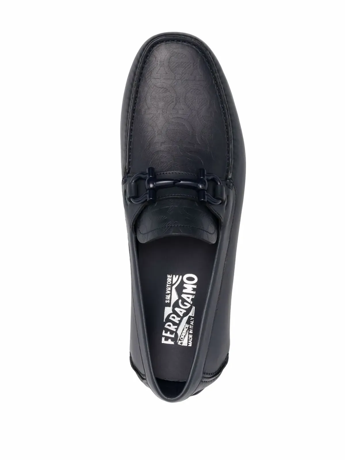Ferragamo エンボスロゴ レザー ローファー - 画像4