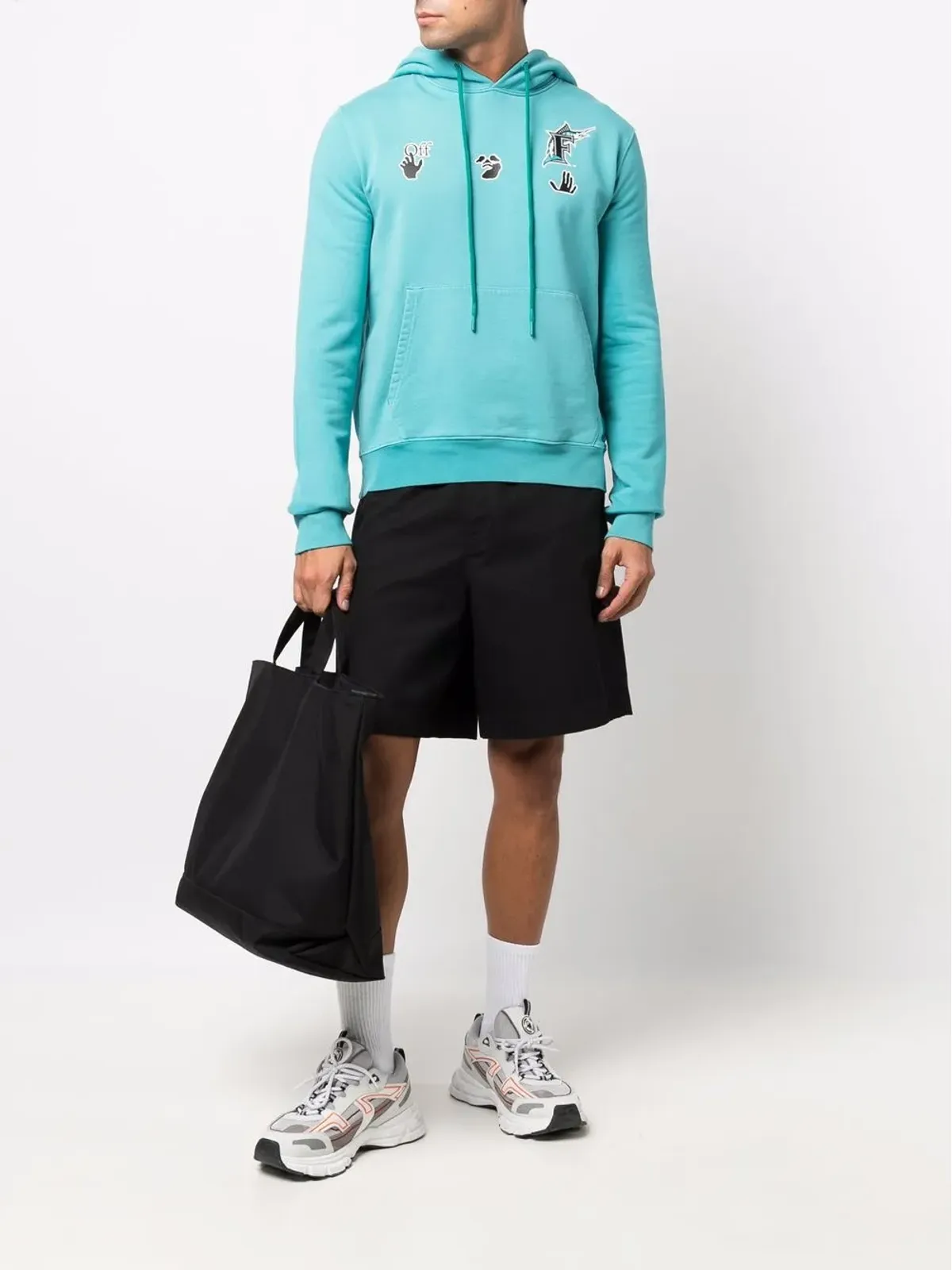 Off-White x MLB Florida Marlins ロゴプリント フーディー - 画像2