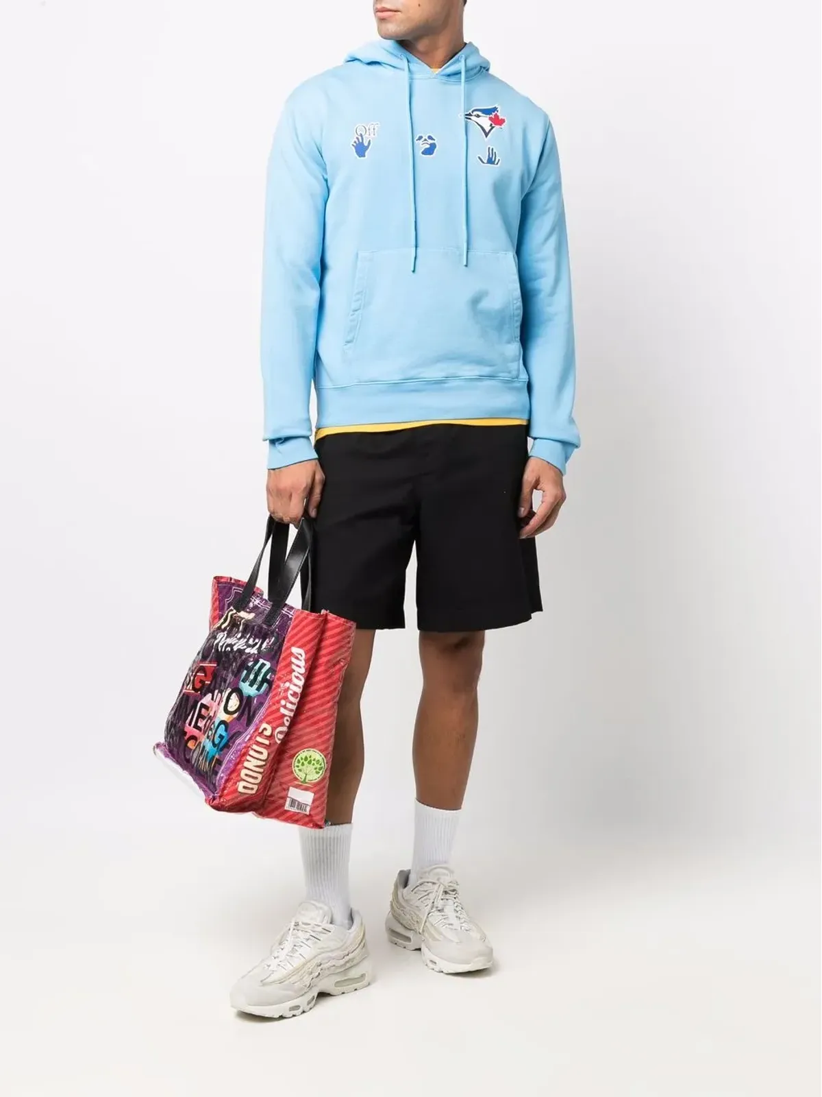 Off-White ブルージェイズ ロゴプリント フーディ - 画像2