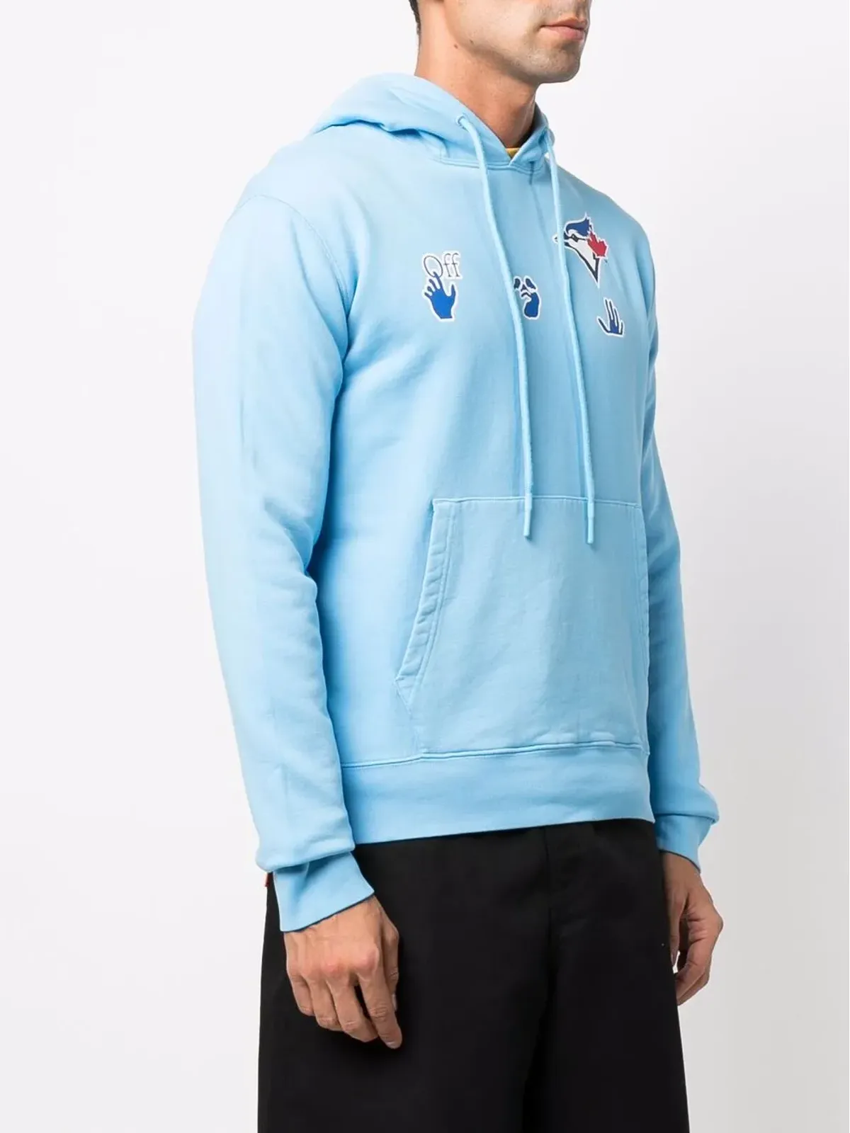 Off-White ブルージェイズ ロゴプリント フーディ - 画像3
