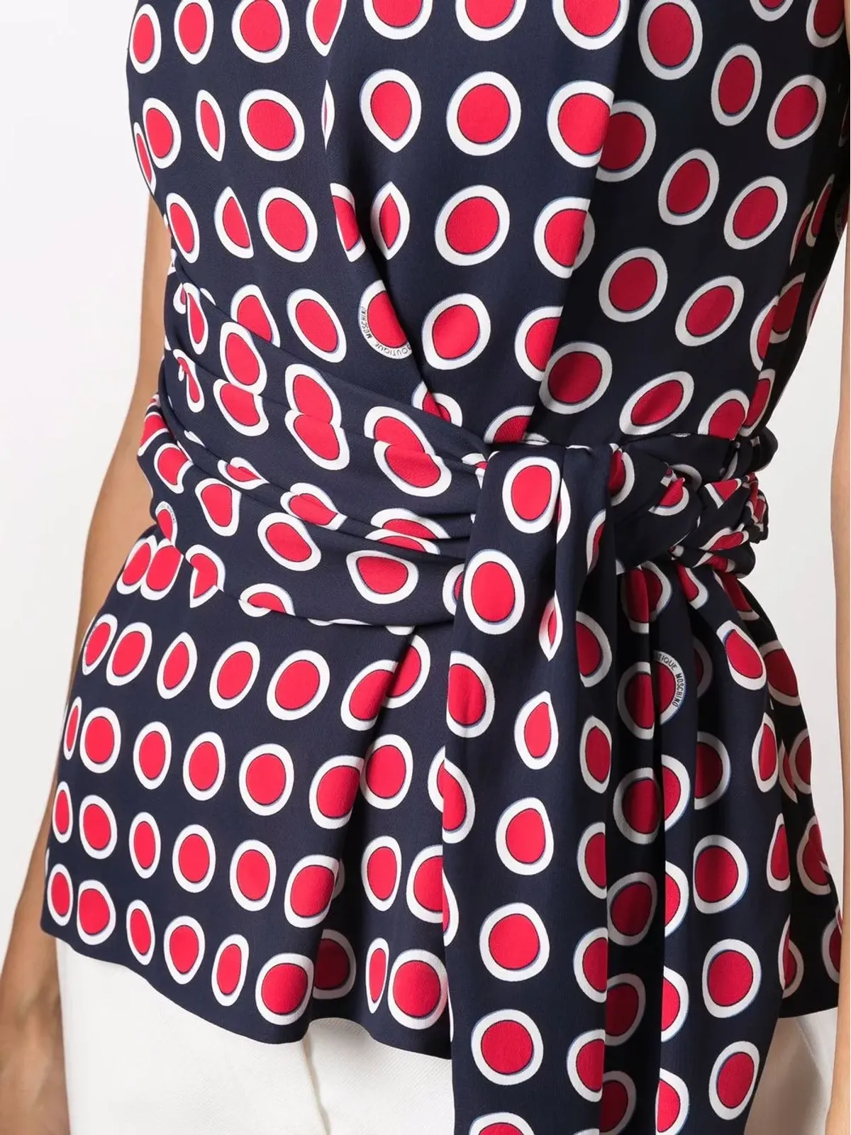 Boutique Moschino ポルカドット柄ベルト付きタンクトップ - ブルー - 画像5