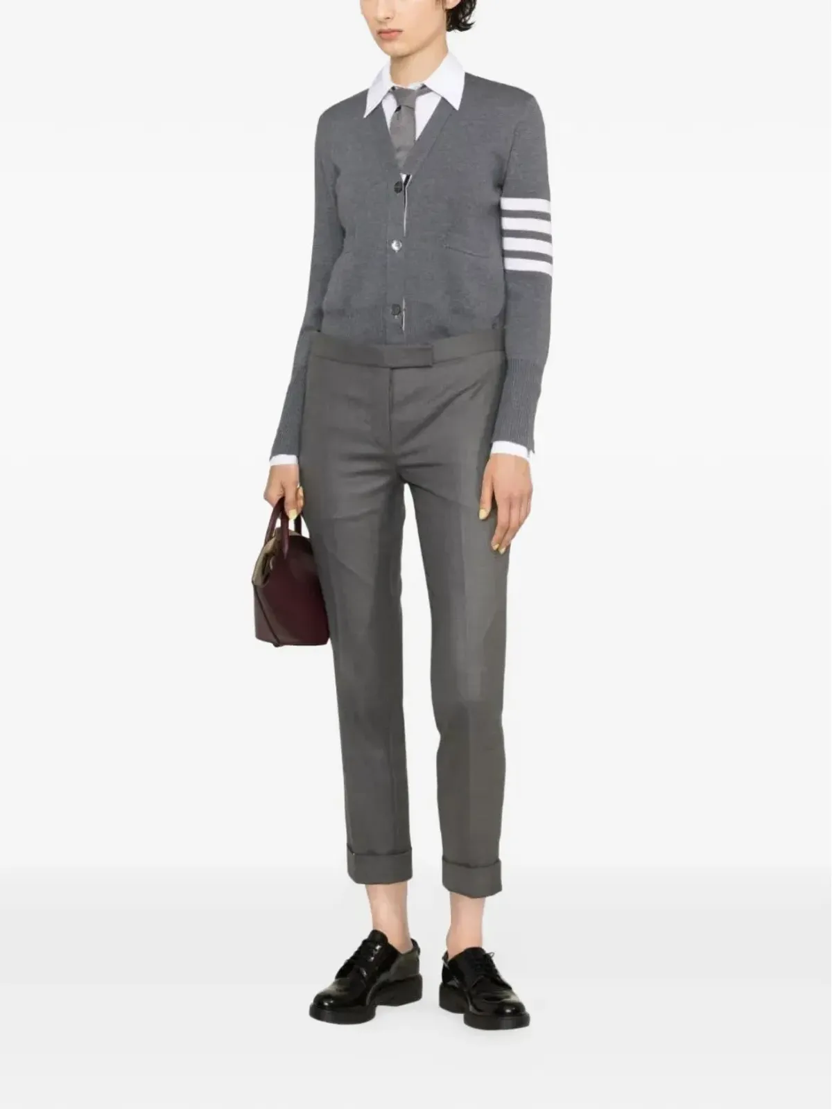 Thom Browne クロップド ウール スキニーパンツ - 画像2