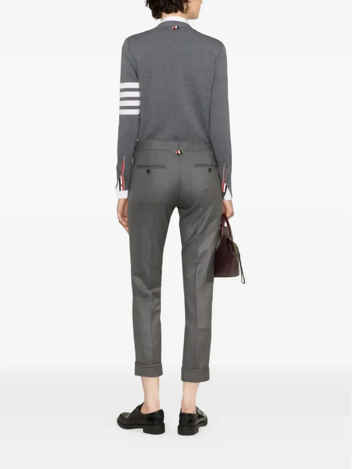Thom Browne クロップド ウール スキニーパンツ - 画像4
