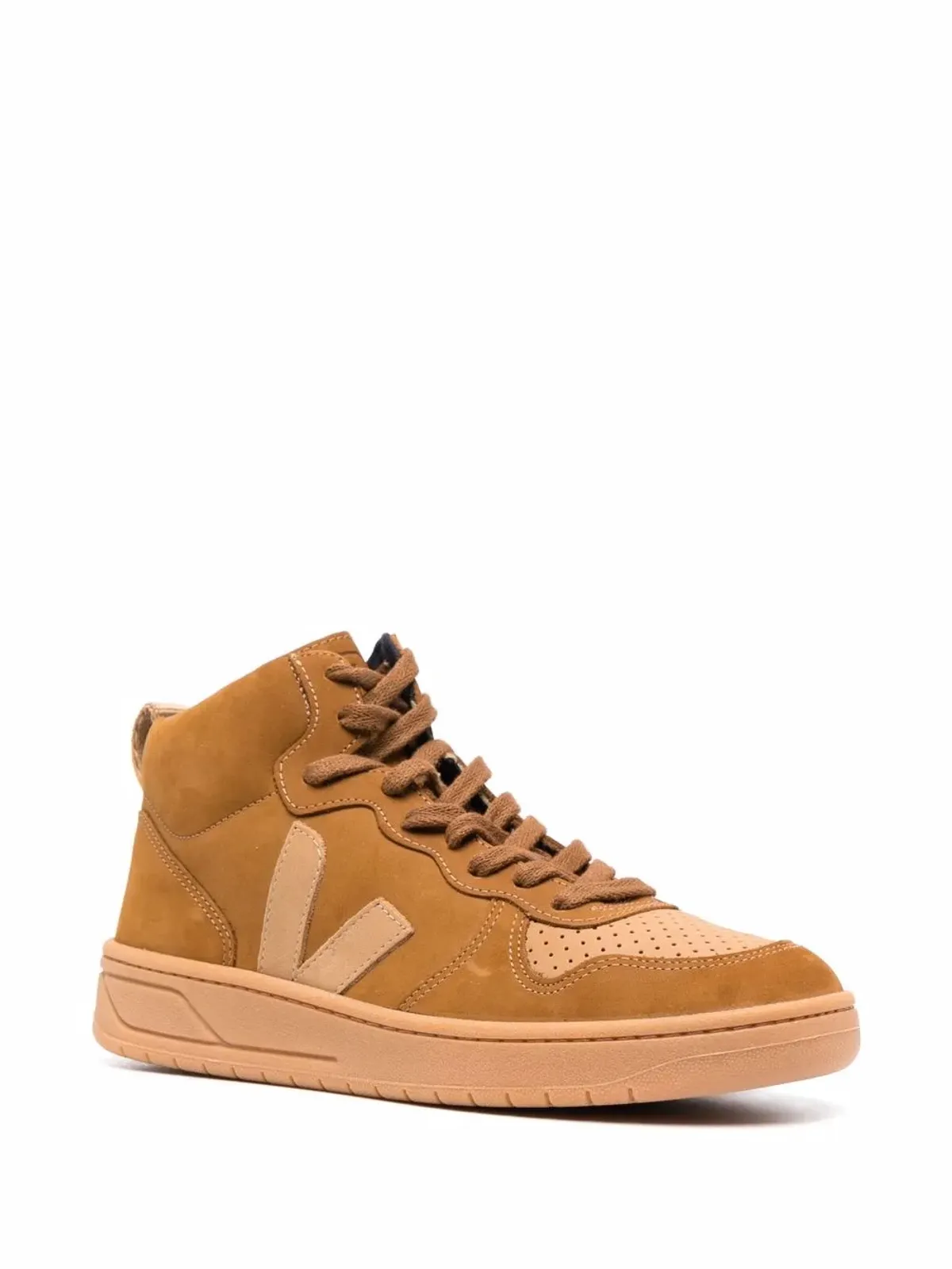 VEJA V-15 ヌバック ハイトップスニーカー - 画像2