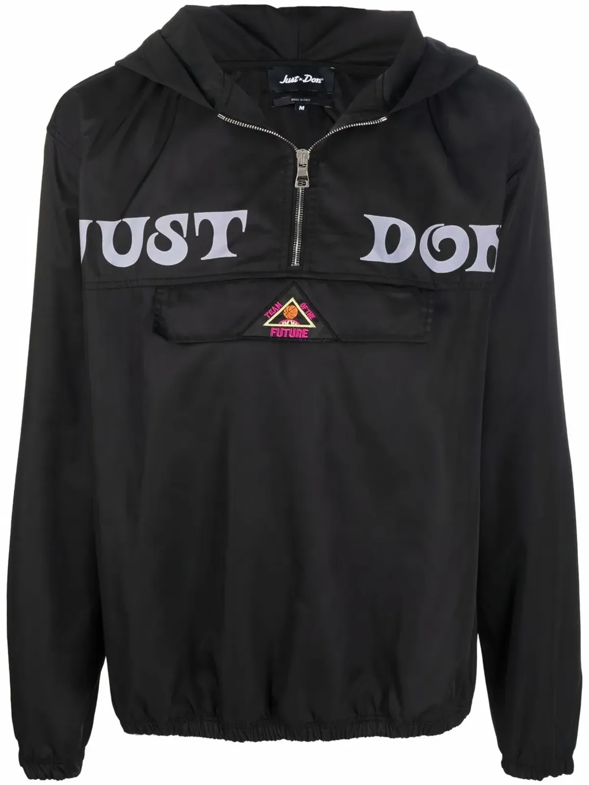 Just Don ロゴプリントのフード付きウィンドブレーカー - 画像1