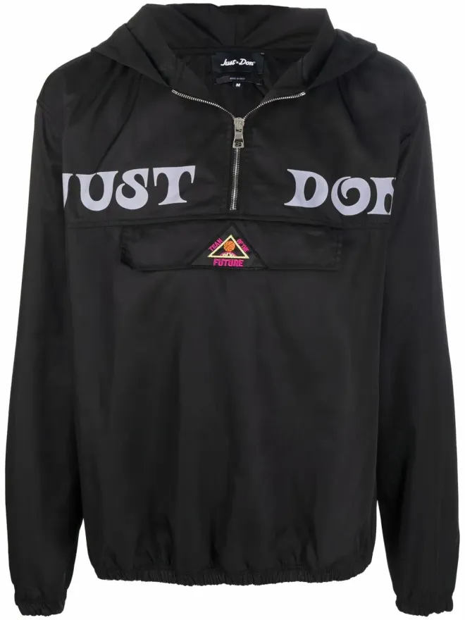 Just Don Just Don ロゴプリントのフード付きウィンドブレーカーの商品画像