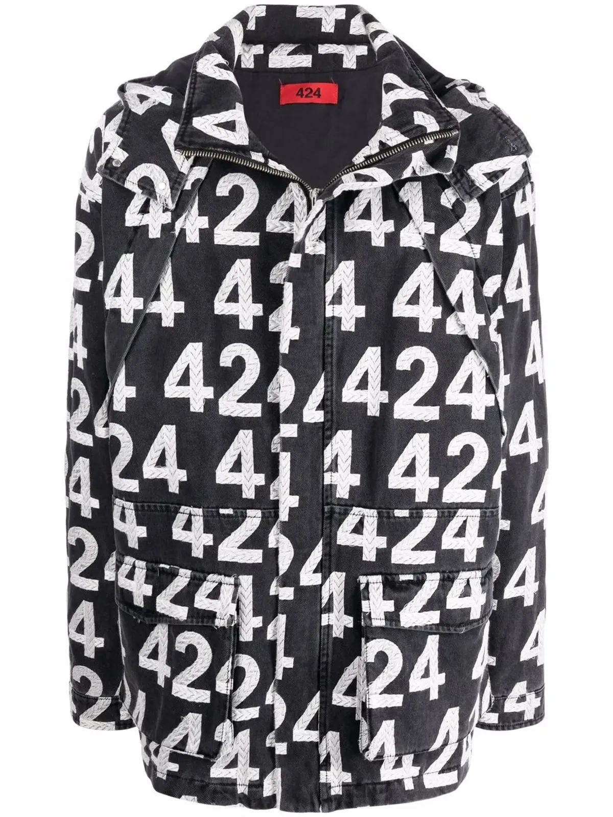 424 シャツジャケット ロゴプリント - 画像1