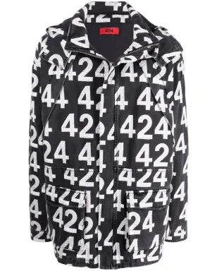 424 シャツジャケット ロゴプリント - サムネイル1