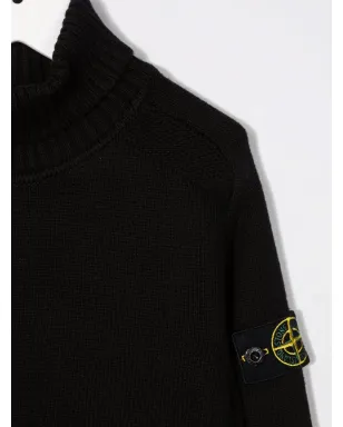 Stone Island Junior ロゴ入りロールネックジャンパー - サムネイル3