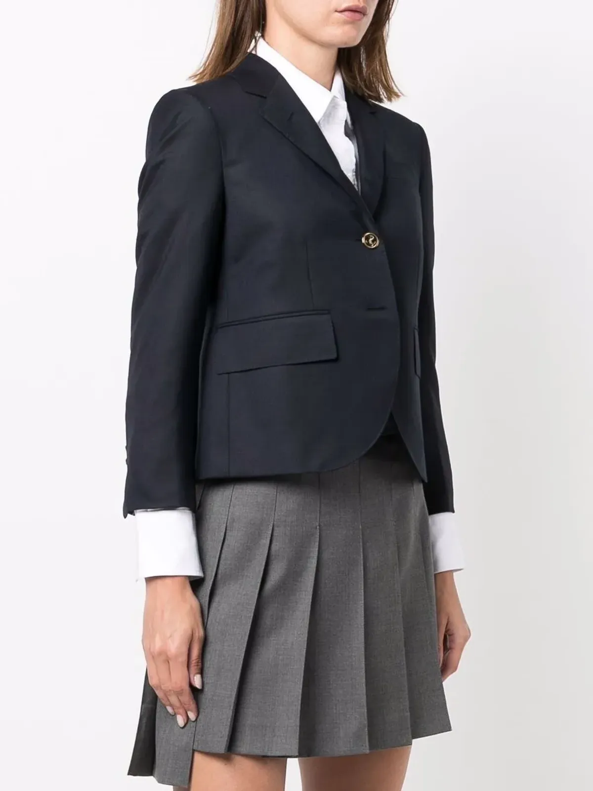 Thom Browne クロップド・シングルブレスト・ブレザー - ブルー - 画像3