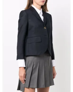 Thom Browne クロップド・シングルブレスト・ブレザー - ブルー - サムネイル3