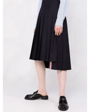 Thom Browne ネイビー ウール地 プリーツスカート - サムネイル5