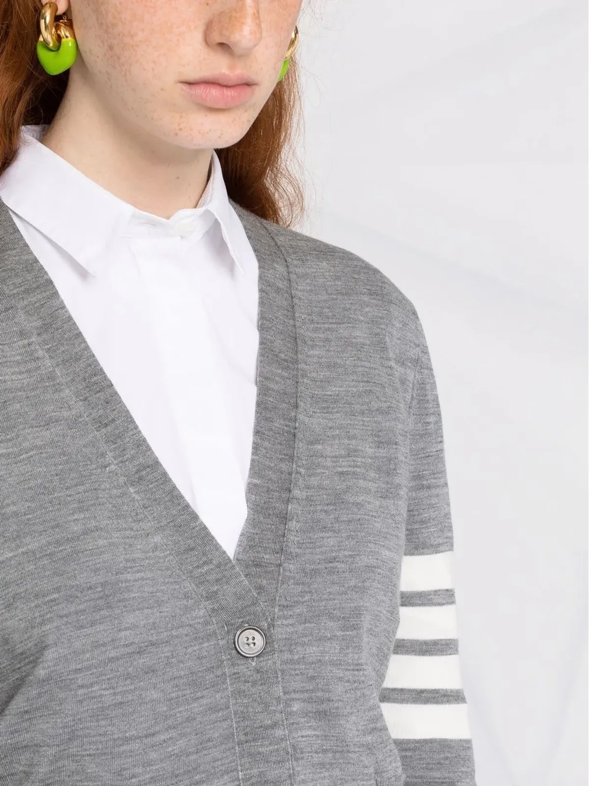 Thom Browne 4バー ウール カーディガン - 画像5