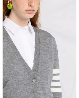 Thom Browne 4バー ウール カーディガン - サムネイル5