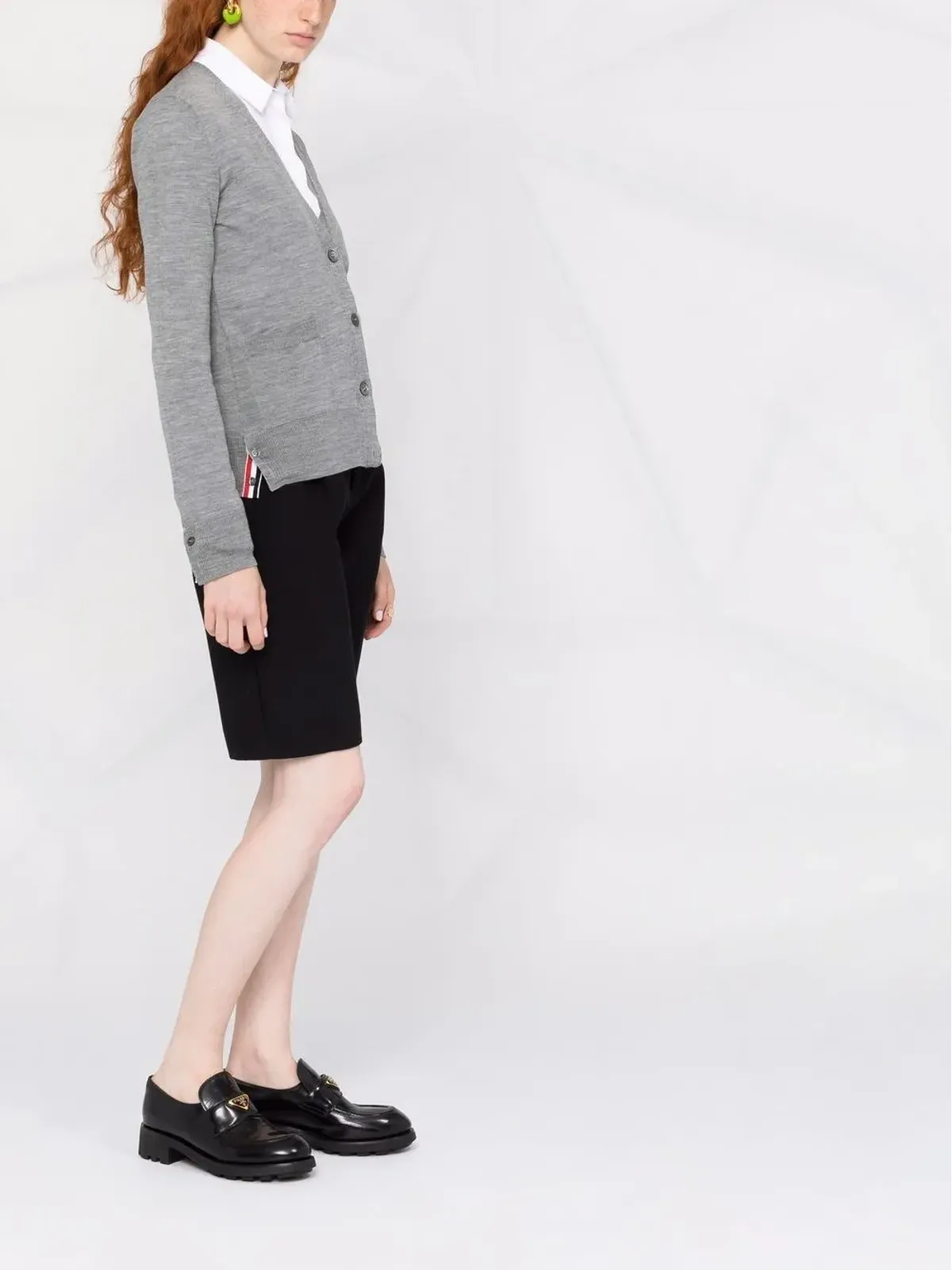 Thom Browne 4バー ウール カーディガン - 画像4
