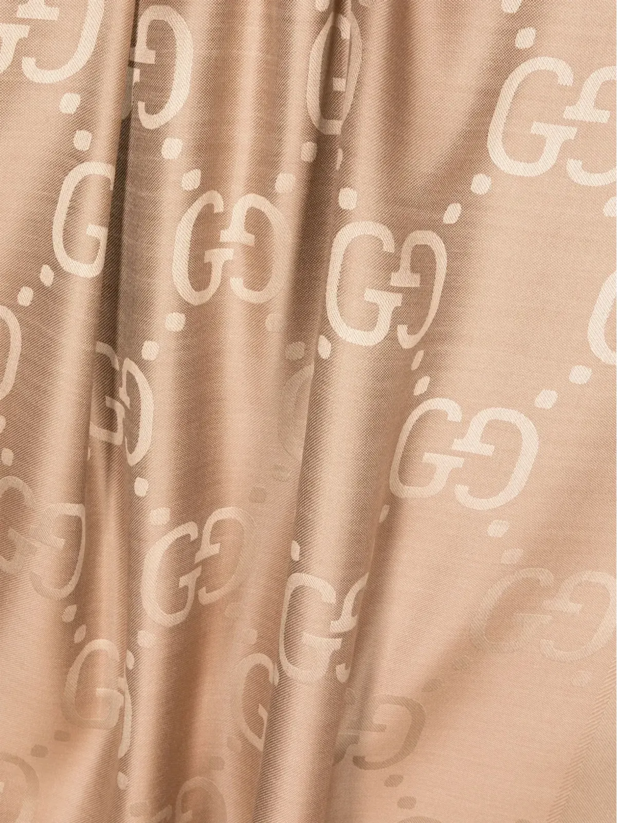 Gucci GGジャカード フリンジスカーフ - 画像2