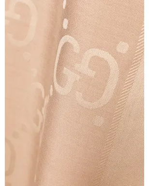 Gucci GGジャカード フリンジスカーフ - サムネイル3