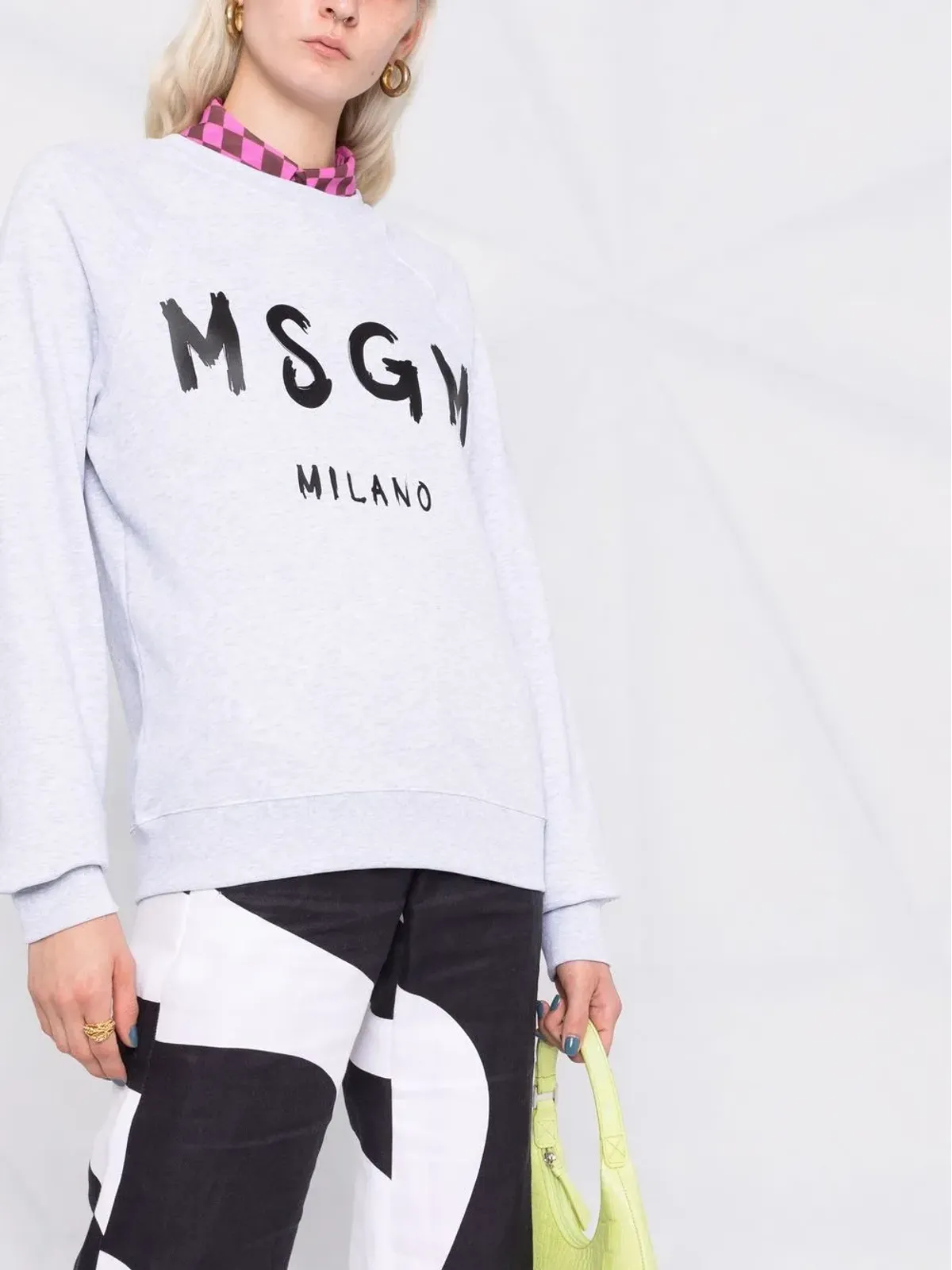 MSGM ロゴプリント スウェットシャツ - グレー - 画像5