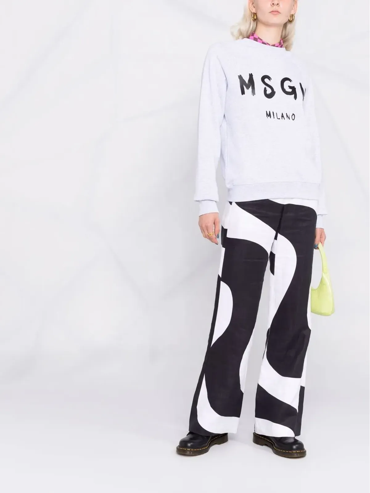 MSGM ロゴプリント スウェットシャツ - グレー - 画像2