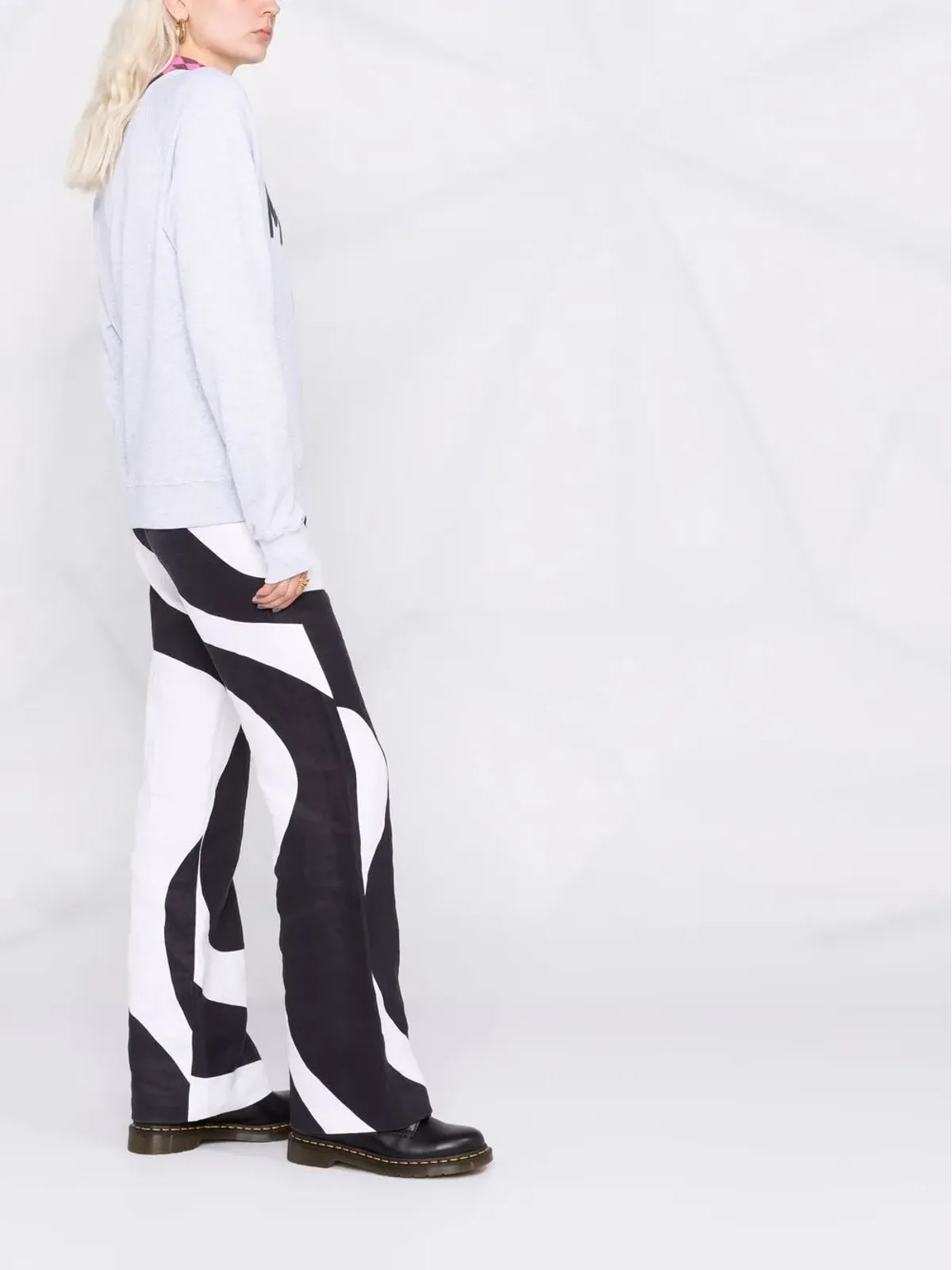 MSGM ロゴプリント スウェットシャツ - グレー - 画像4