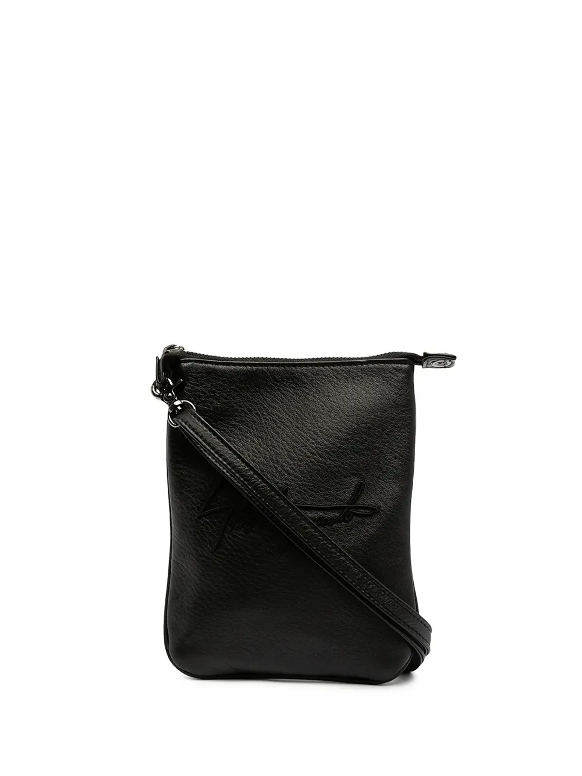 Discord Yohji Yamamoto ロゴ刺繍入りレザーショルダーバッグ - 画像1