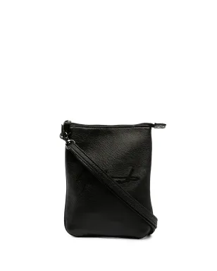 Discord Yohji Yamamoto ロゴ刺繍入りレザーショルダーバッグ - サムネイル1