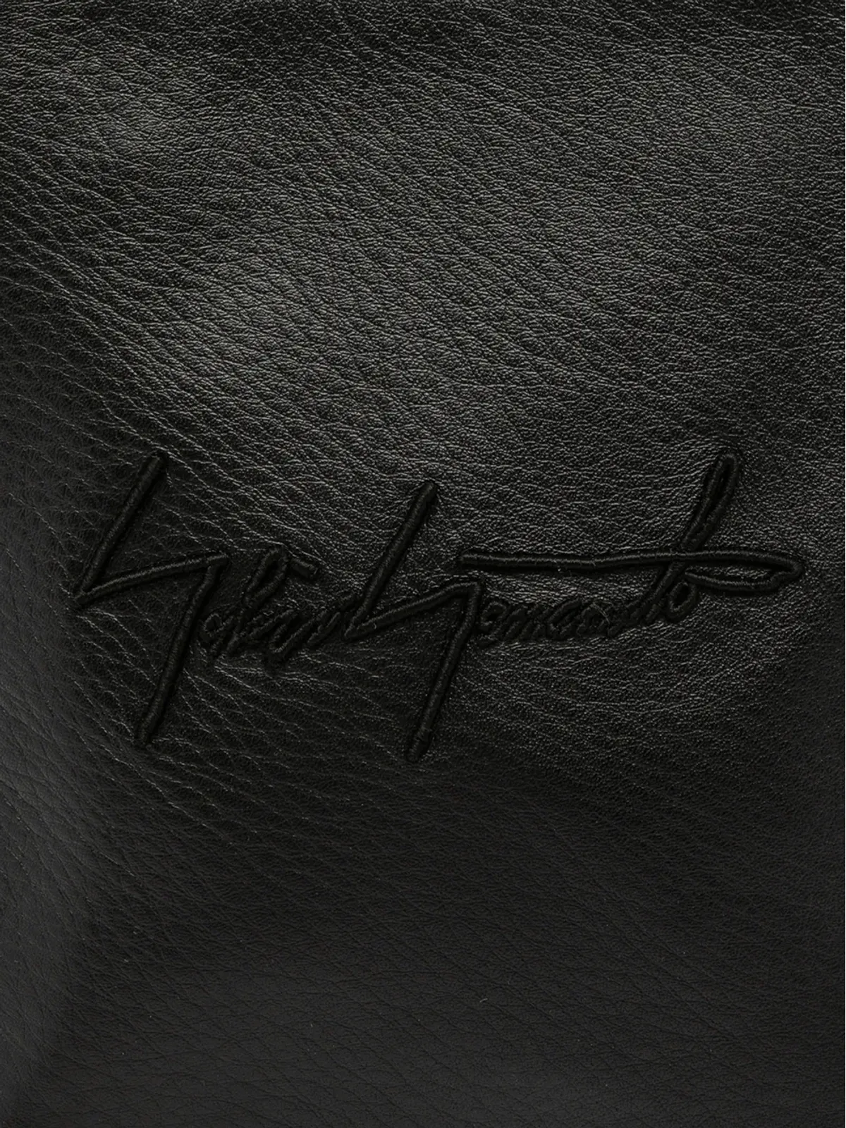 Discord Yohji Yamamoto ロゴ刺繍入りレザーショルダーバッグ - 画像4