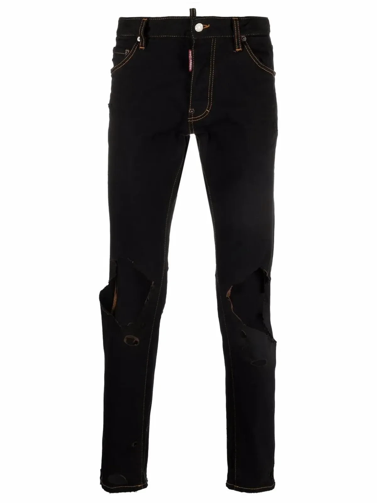 DSQUARED2 ダメージ加工ジーンズ - ブラック - 画像1