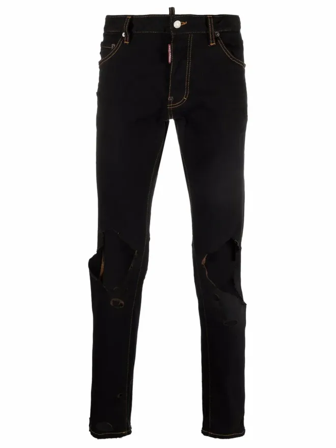 Dsquared2 DSQUARED2 ダメージ加工ジーンズ - ブラックの商品画像