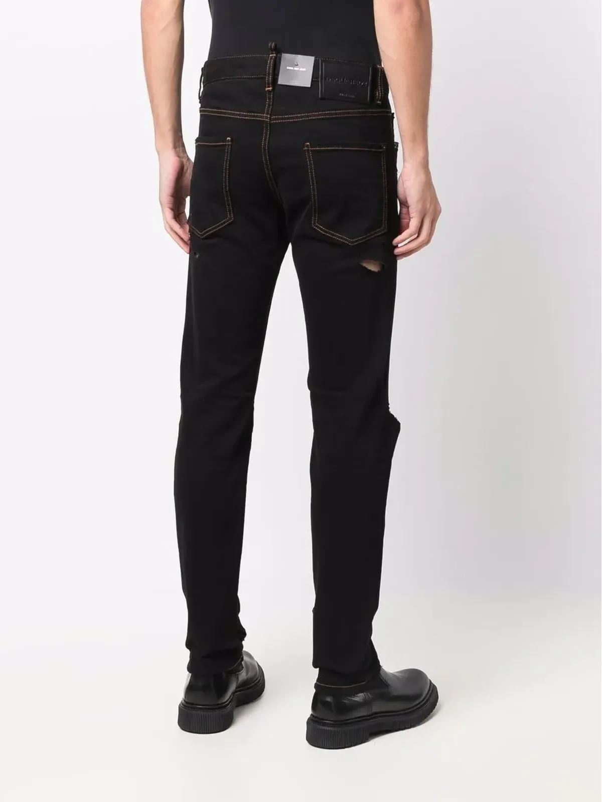 DSQUARED2 ダメージ加工ジーンズ - ブラック - 画像4