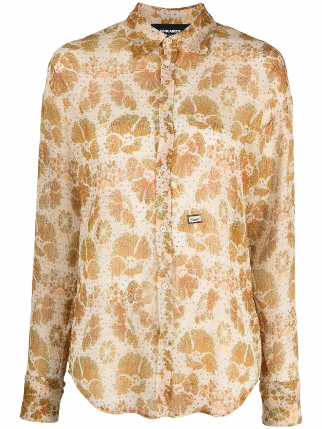 Dsquared2 DSQUARED2 花柄ジャカードシャツの商品画像